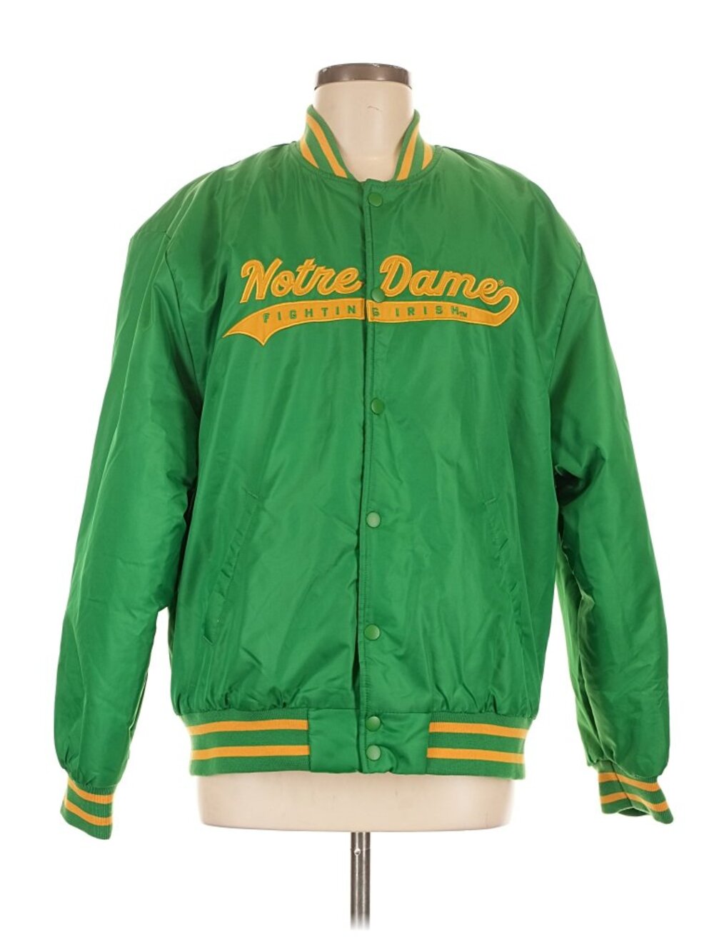 NWT Hype and Vice Notre Dame Fighting Irish A-Game Varsity Satin Jacket Size M